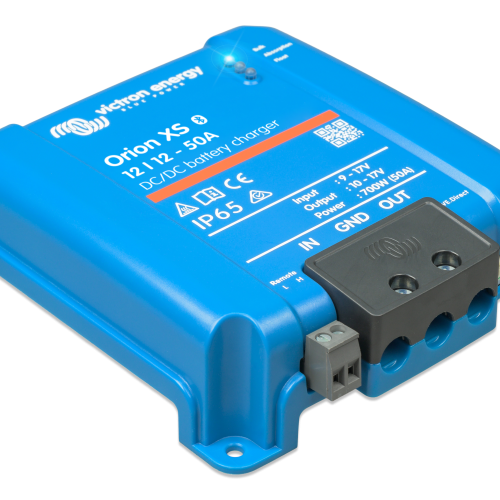 Victron Orion XS 12/12-50A DC-DC battery charger angled left view