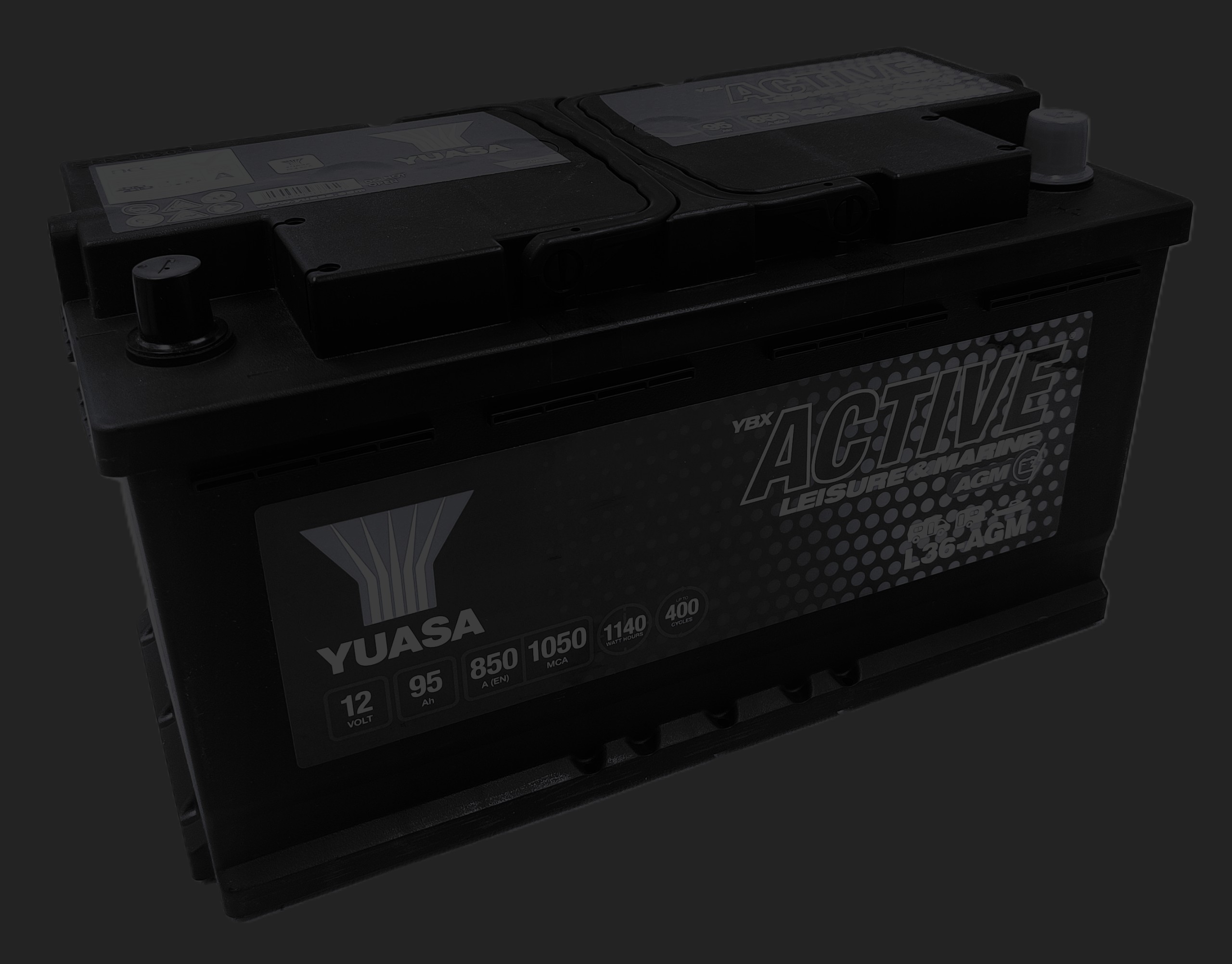Yuasa AGM Battery Background Image