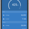 VictronConnect app status screen for SmartSolar MPPT charge controller